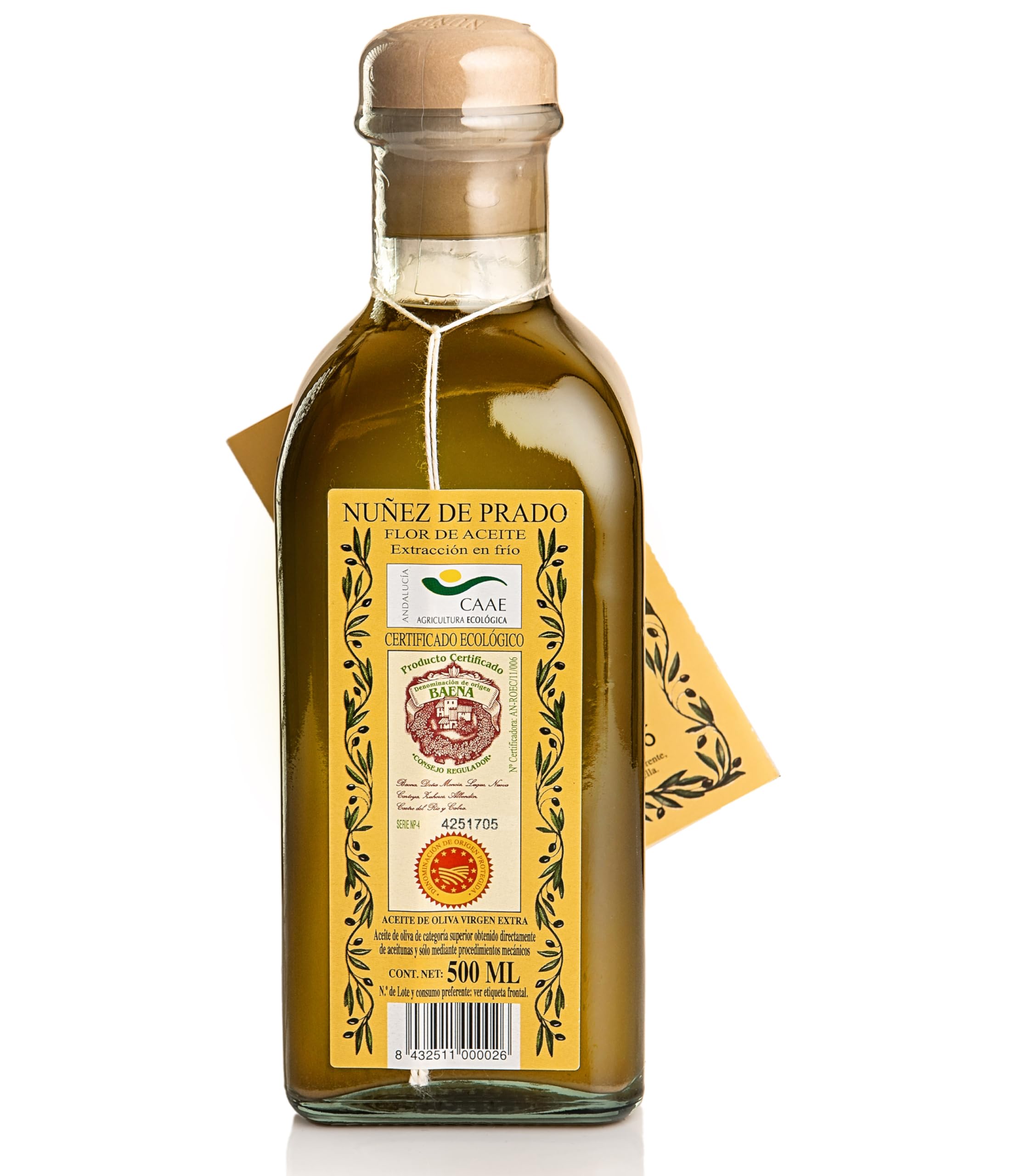 NÚÑEZ DE PRADO | Huile d'Olive Extra Vierge (Variétés Picudo et Hojiblanca) - Bouteille de 500 ml