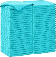 Vista 13 de AIDEA - Paño de limpieza de microfibra sin bordes, paño para quitar el polvo, paño para lavar el automóvil, Blanco