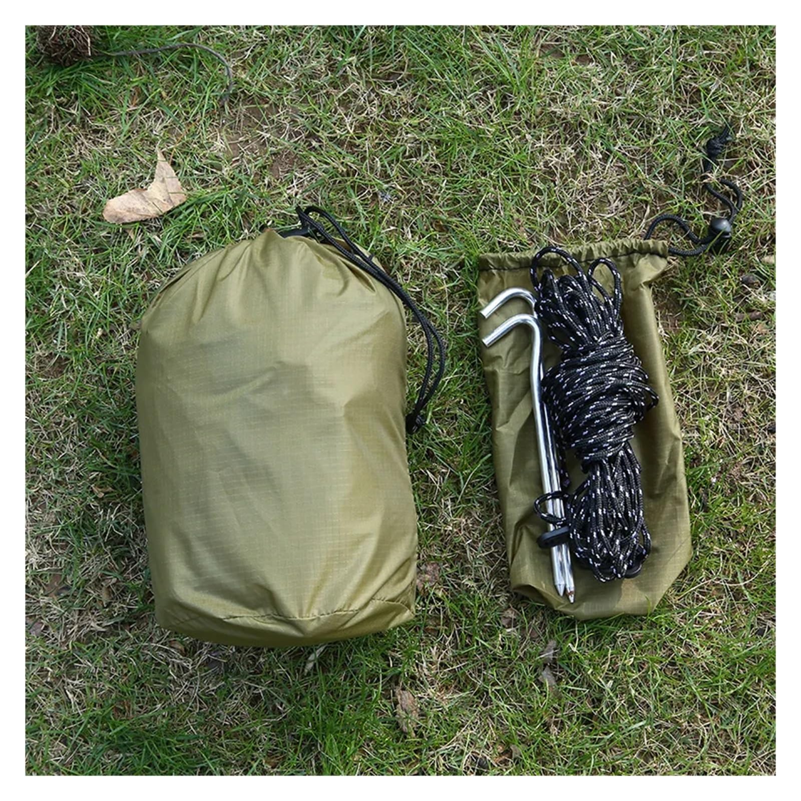 Bâche imperméable - Hamac - Auvent de pluie - Revêtement argenté 210T - Pour camping, jardin, plage - Abri solaire (orange losange)