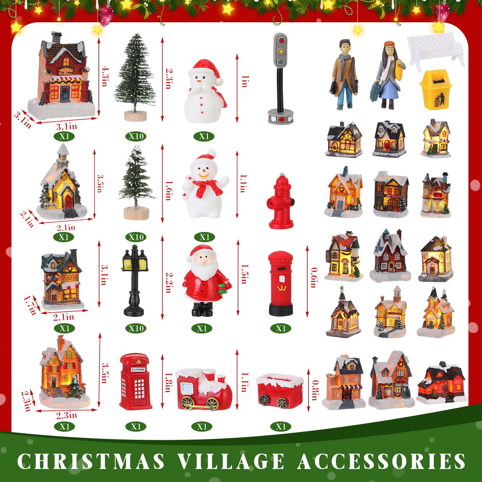 Amazon.co.jp: Zubebe クリスマスビレッジ64点セット クリスマス Amazon.co.jp: Zubebe クリスマスビレッジ64点セット クリスマス