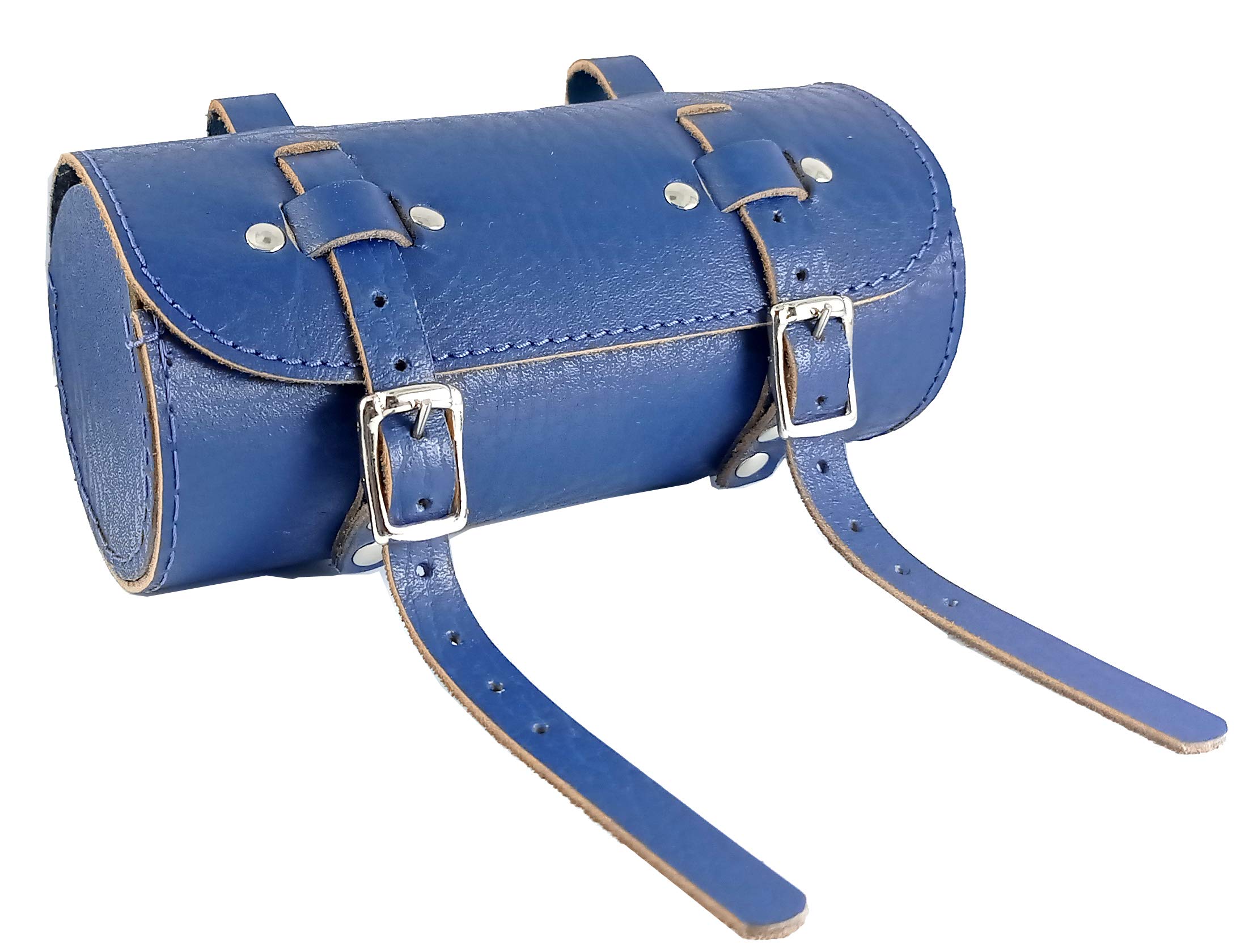 HERTE Bicycle Leather Bag Saddle Bike seat Handle bar Tool Pouch Women Green Blue White Color Buffalo Hide