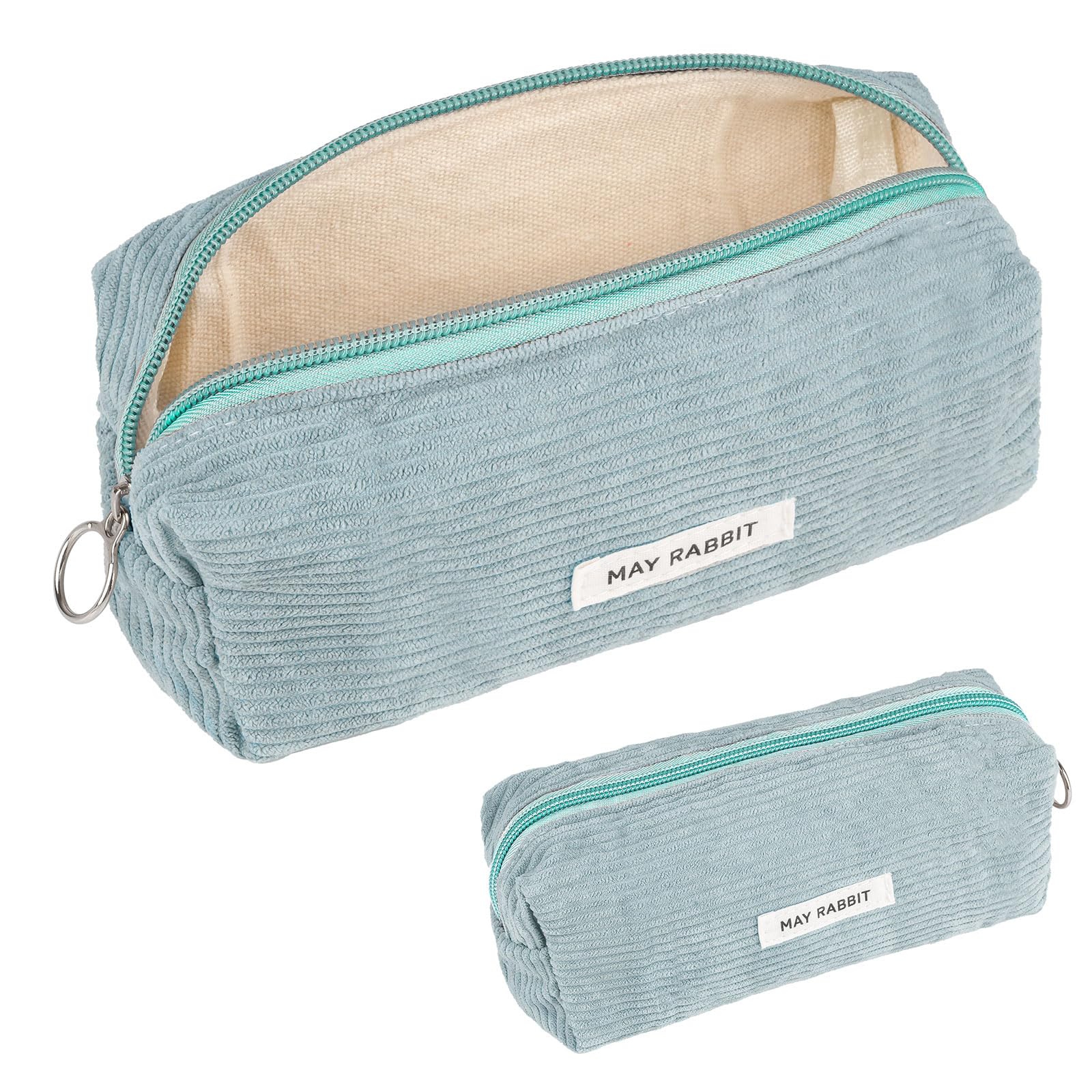 Deepton Pencil Case, Corduroy Cute Pencil Case, Pencilcase, Pen Pouch, Portable Stationery Pencil Bag, Makeup Bag