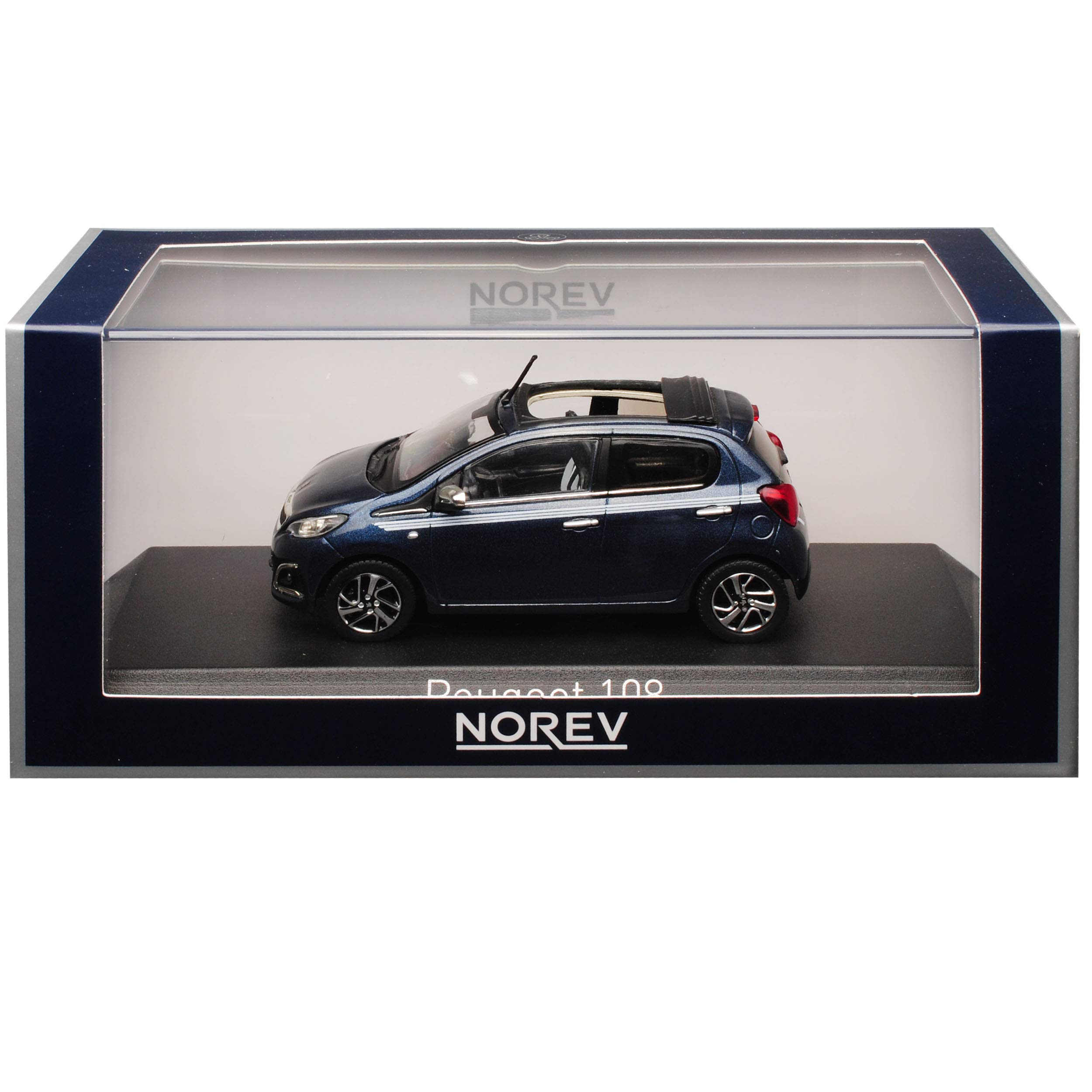 Peug. 108 Top! Smalt Blau Grau Ab 2014 1/43 Norev Modell Auto