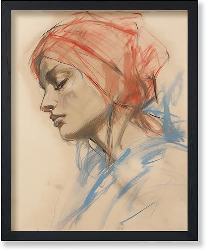 Miniatura 45 de Monem Art Póster de Cara Geométrica - Impresión de Dibujo de Líneas Retro - Arte Moderno - Arte Abstracto - Arte de Rostros - Arte Boho Elegante -