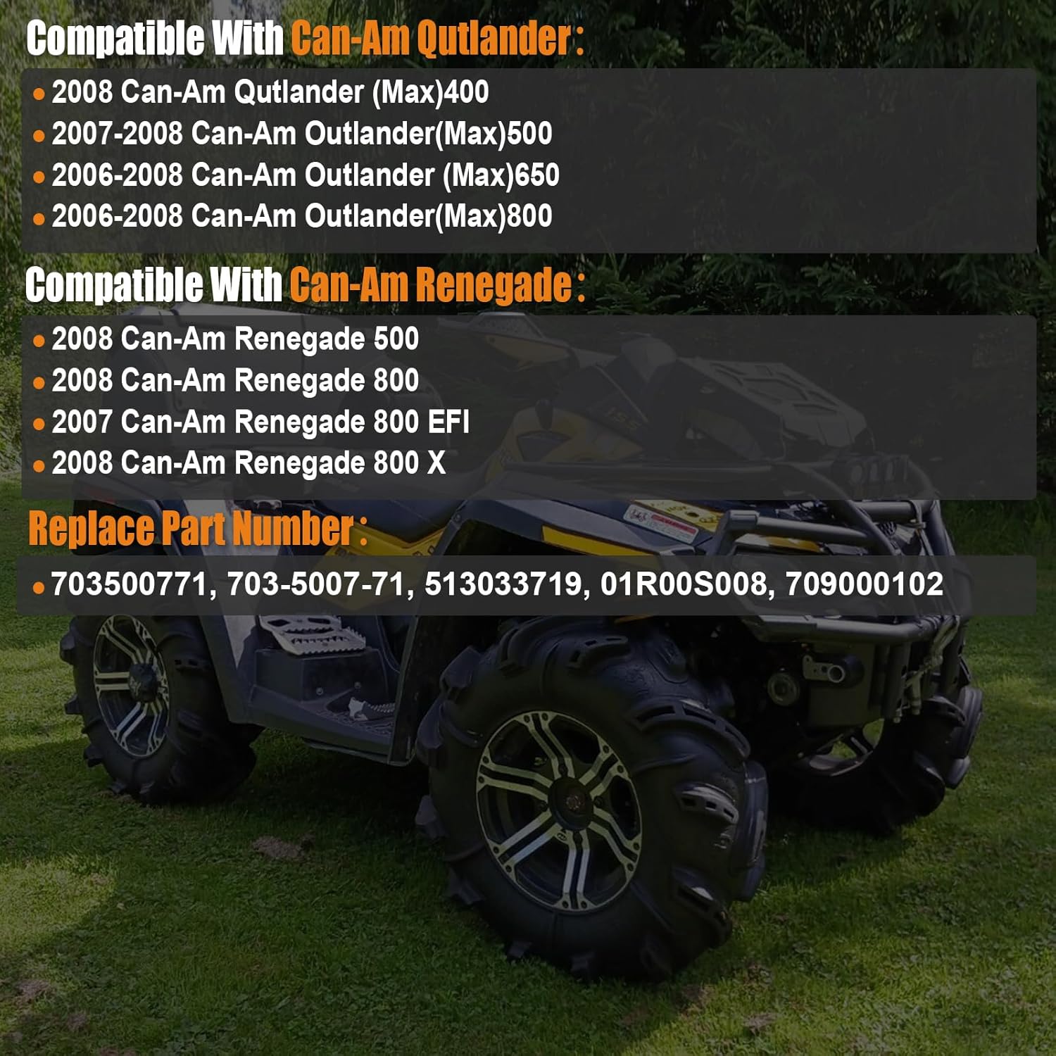 2006-2008 Fuel Pump Assembly Compatible for Can-Am Outlander Max 400 500 650 800 2006-2008, Renegade 500 800 EFI 800 X ATV 2007-2008 Replace 703500771 - Image 2