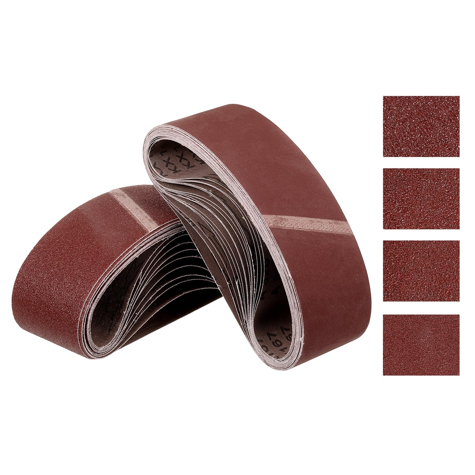 Kozelo 40 Pcs Sanding Belts 76mm x 457mm 40/60/80/120 Grit Aluminum Oxide Abrasive Sandpaper for Belt Sander Metal Grinding Wood Working Weld Rust Removal