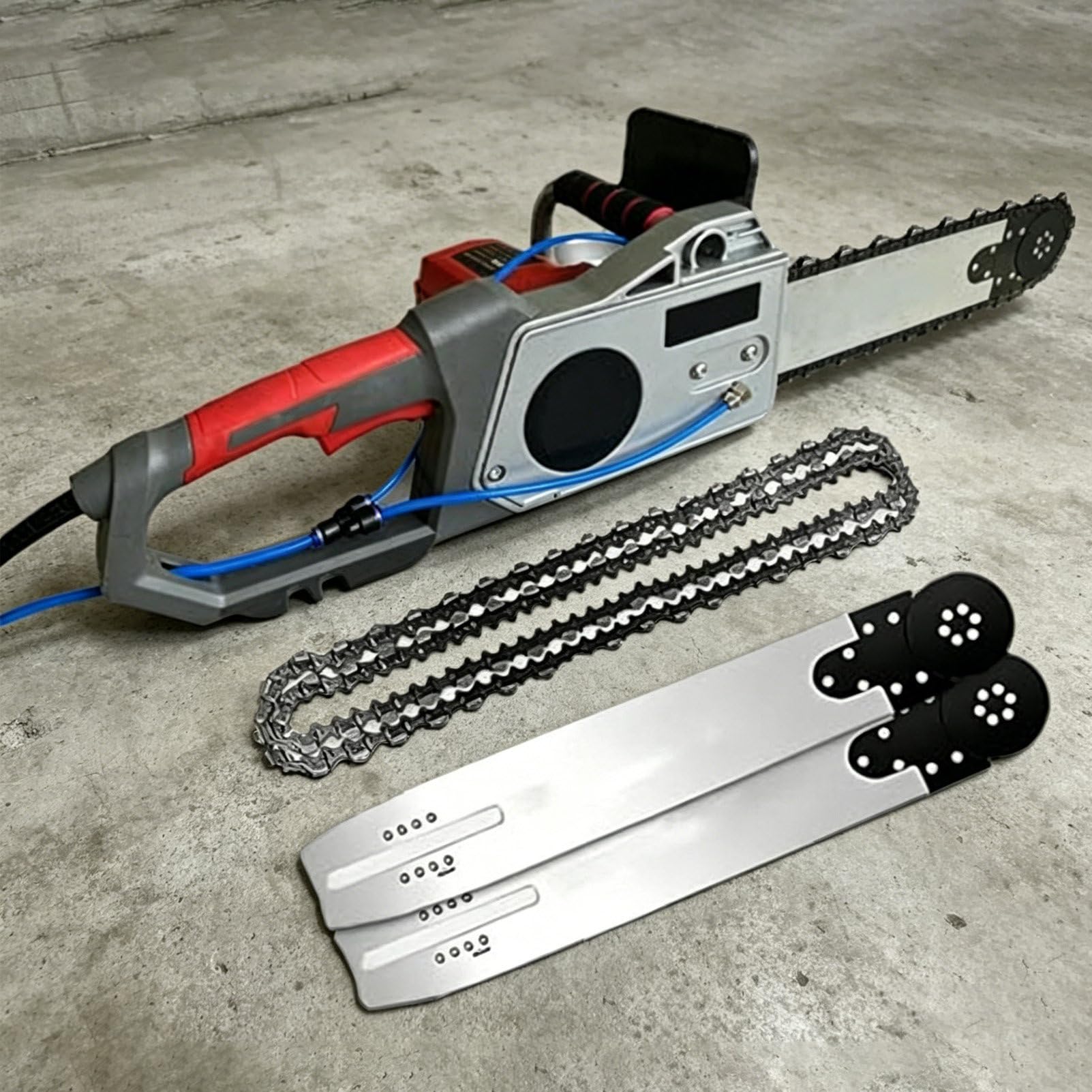 Pvxa Chainsaw Wall Cutter 5800W/6500W High Power, Electric Concrete Chainsaw Wall Cutter Machine, with 2 Chains/2 Guide Bar for Cutting Concrete, Steel Bars, Marble 480