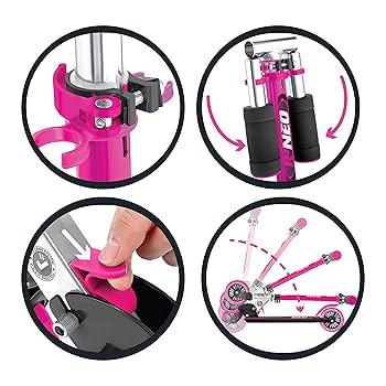 Rugged Racers R3 Neo Kick Scooter for Kids Ages 6-12, Pink