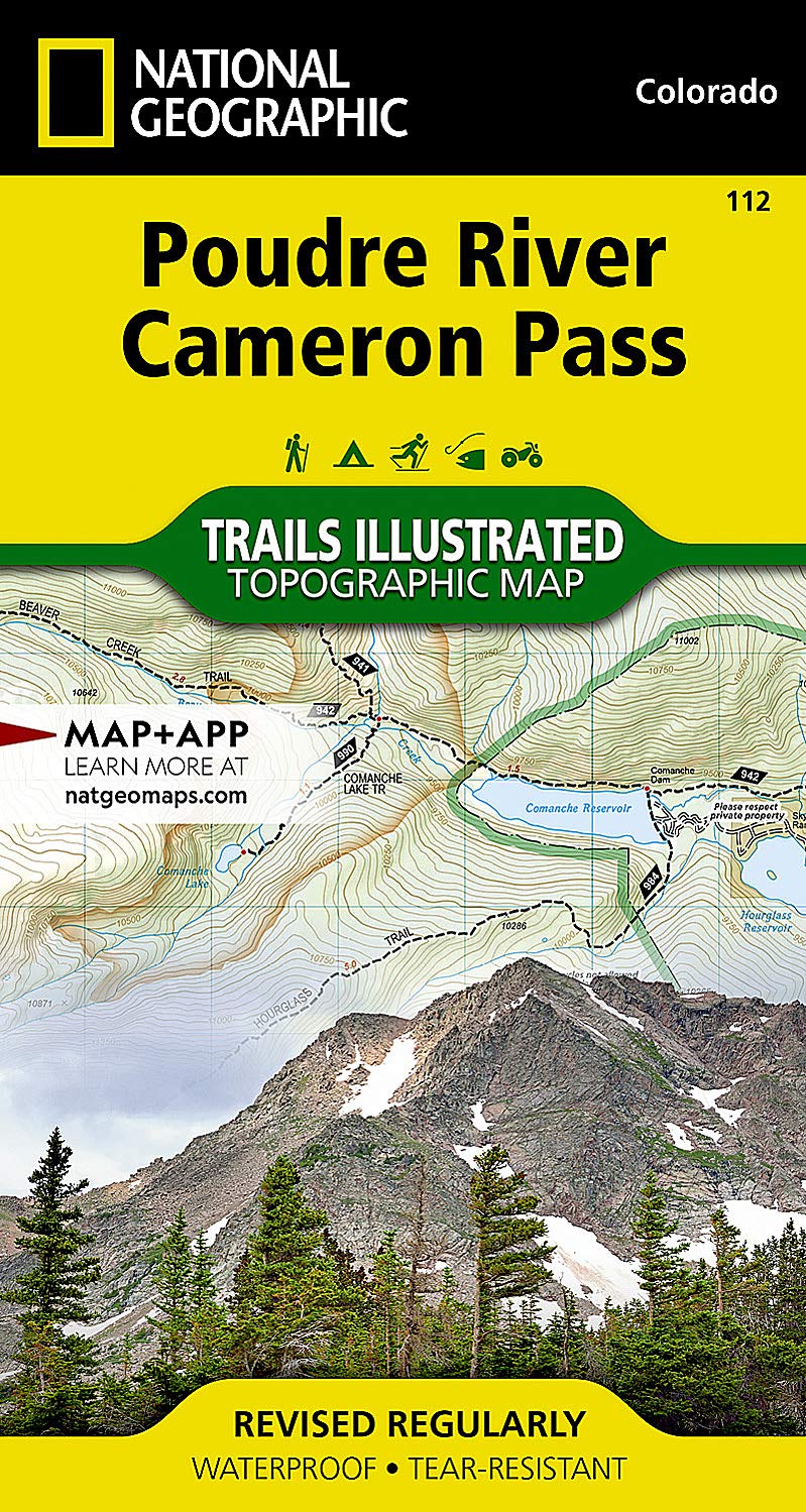 National Geographic Poudre River, Cameron Pass Map