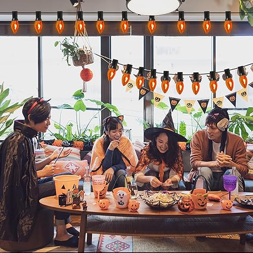 Miniatura 6 de Bombilla de llama parpadeante transparente C7, bombilla en forma de llama que baila con un brillo parpadeante, 1 W, bombillas de candelabro de llama