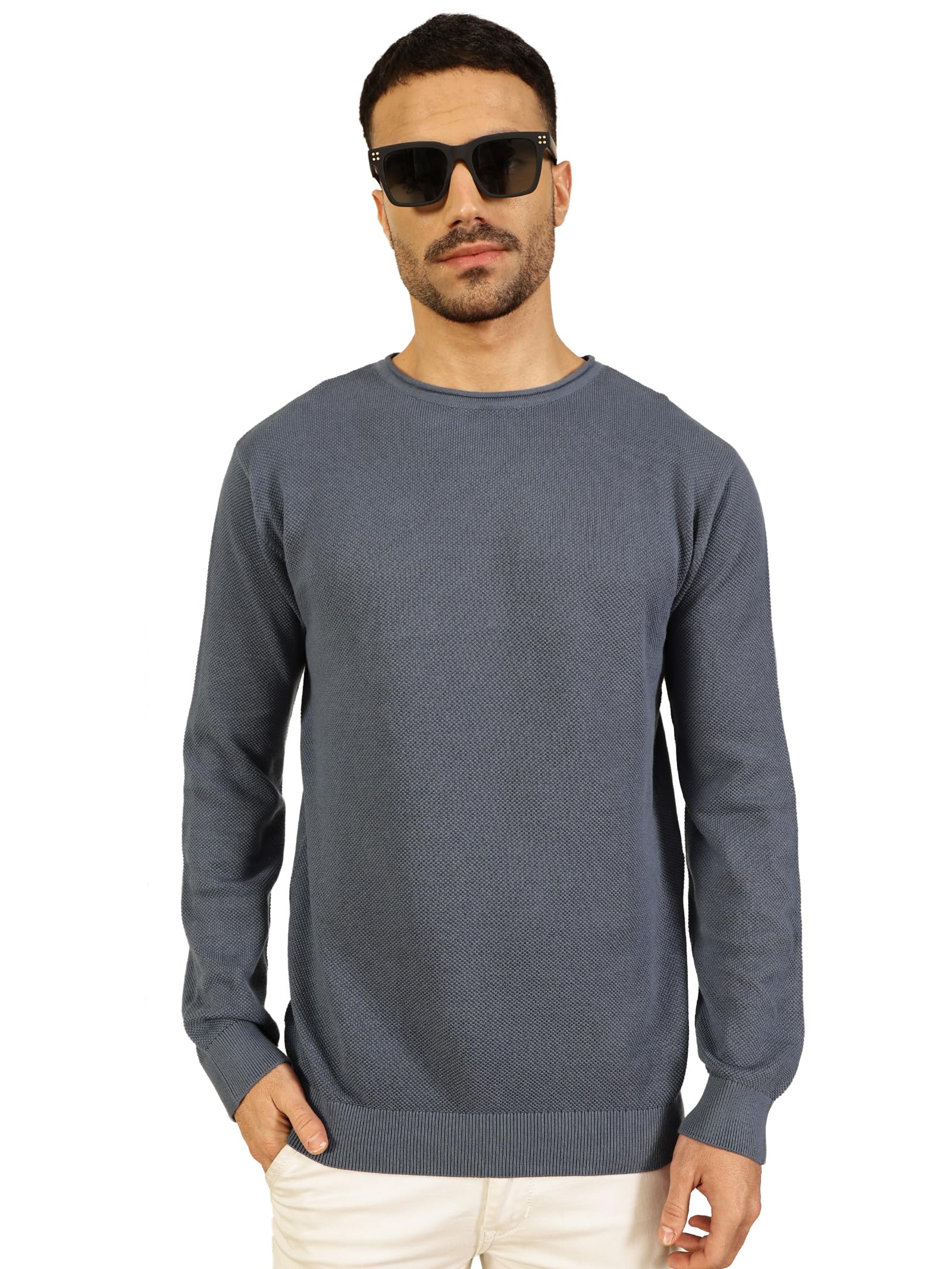 thomas scott Men's | Solid | Full Sleeve | Regular Fit | 100% Cotton | Round Neck | Casual Tshirt-picture-31