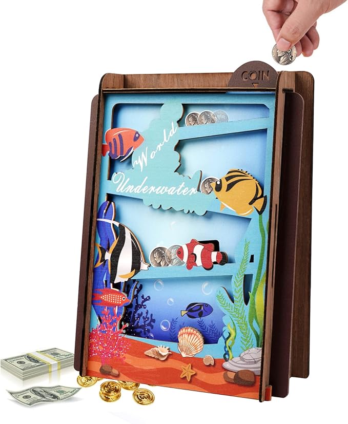 Amazon.com: SPEARX Automatic Sort Piggy Bank for Boys Girls-Clear Coin ...