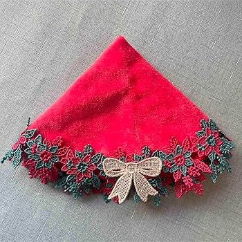 Amazon | 近沢レース シーズンタオルハンカチ クリスマスリース 限定色