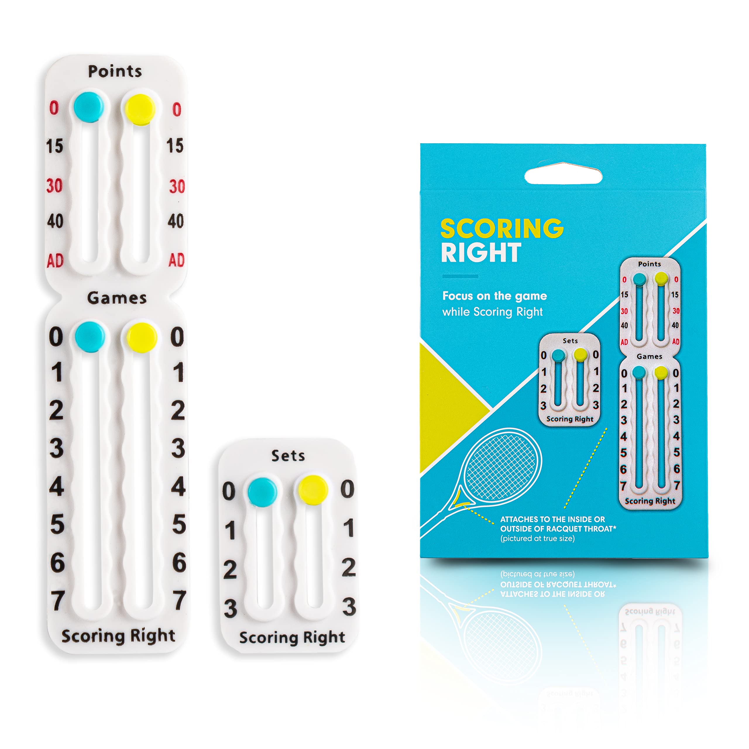 Sieß-Solutions - Scoring Right - Practical tennis score counter only 1.9 grams in weight - Games, phrases and score counters - Never forget the score again