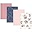 Hudson Baby Unisex Baby Cotton Flannel Burp Cloths, Dusty Rose Floral 4-Pack, One Size