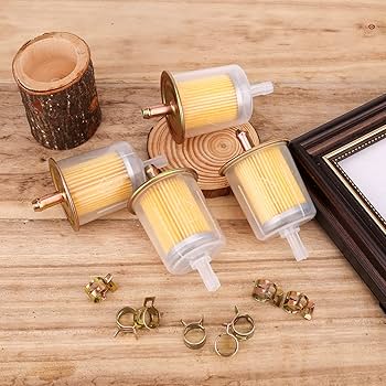 Ape Racing Inline Fuel Filter Universal Fuel Filters For Small Engine Motorcycle Lawn Mower (Pack Of 2) Replace 691035 49019-0027 AM108356