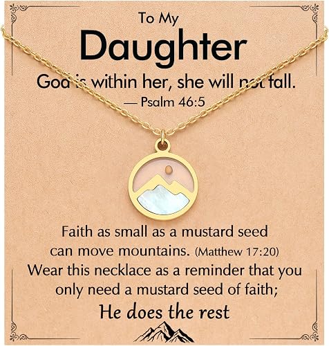 Eryuor To My Daughter Necklace Gifts from Mom Dad Christmas Birthday Valentines 