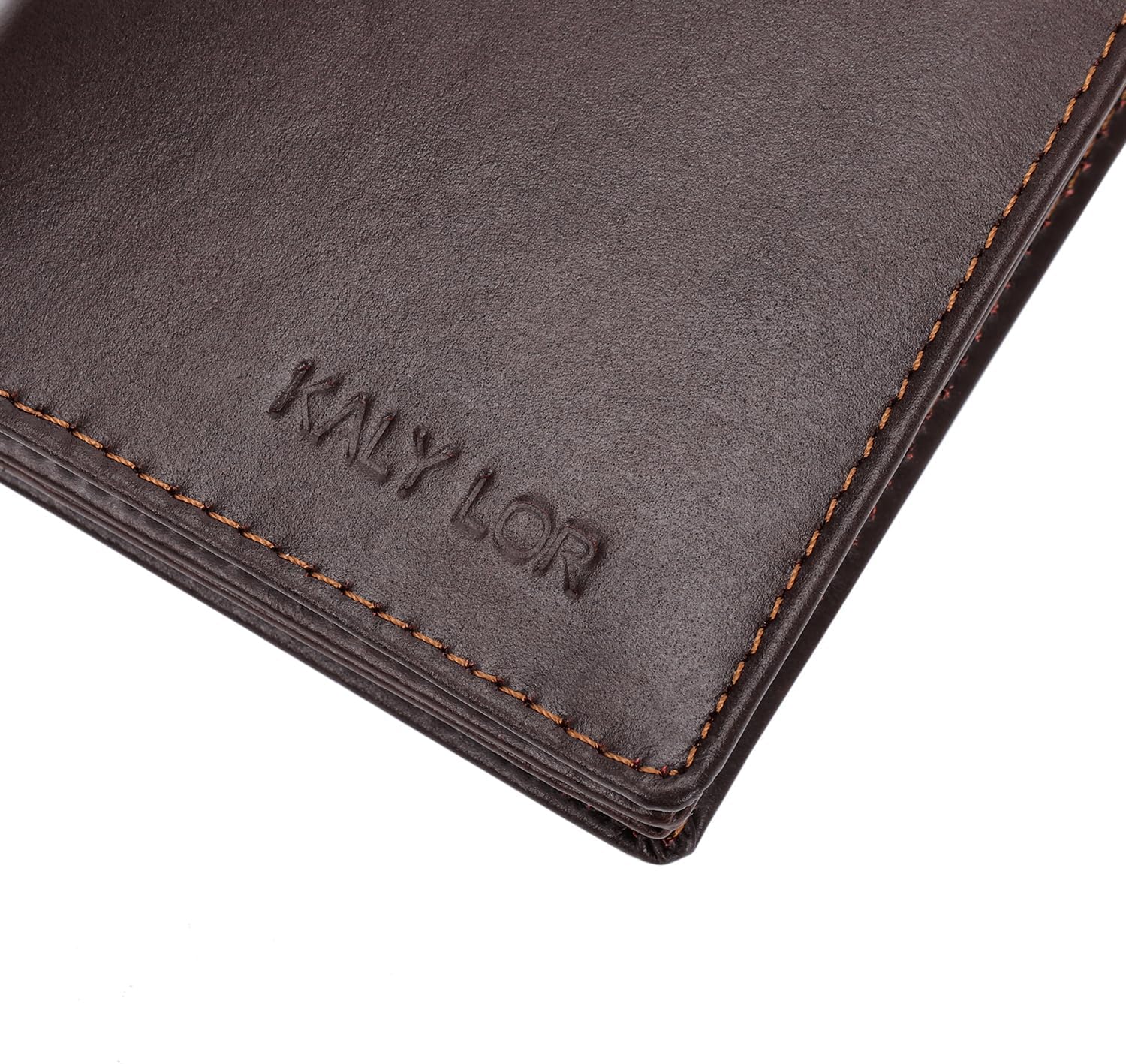 Genuine Leather Bifold Wallet, Ultra-Thin, RFID Shielding, Black, 6 Card Slots, ID Window (Coffee brown) - Image 7