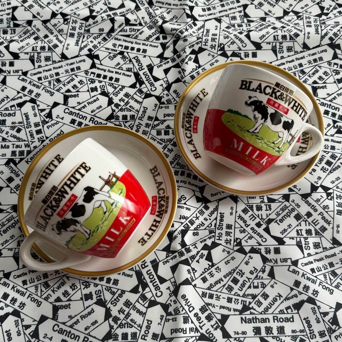 Amazon | 香港限定黒白淡 BLACK&WHITE カップ＆ソーサー ペア