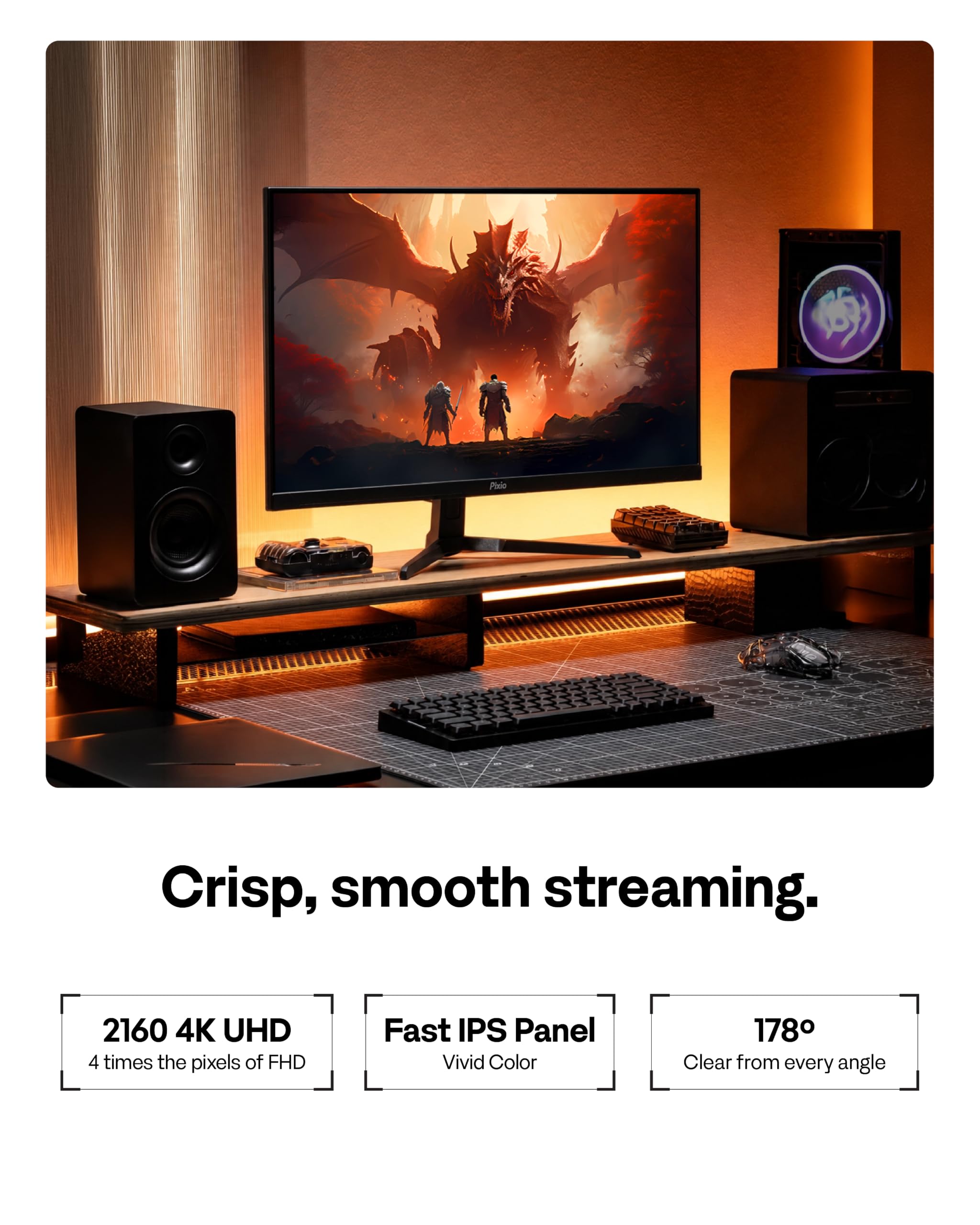 Amazon.com: Pixio PX27U Wave 27 inch 160Hz Refresh Rate 4K