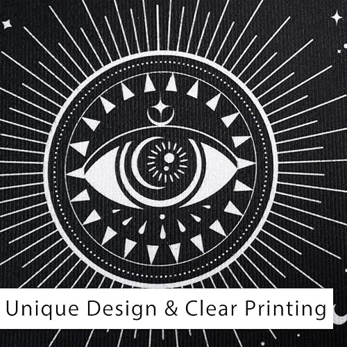 Miniatura 7 de Moon Phase - Juego de 2 alfombras de cocina, alfombra gótica, alfombra lunar, constelación en blanco y negro, alfombra de cocina de Halloween,