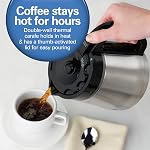 Hamilton Beach Programmable Drip Coffee Maker with 10 Cup Thermal Carafe | 3 Brewing Options | Auto Shutoff & Pause and Pour | Stainless Steel | 46899R