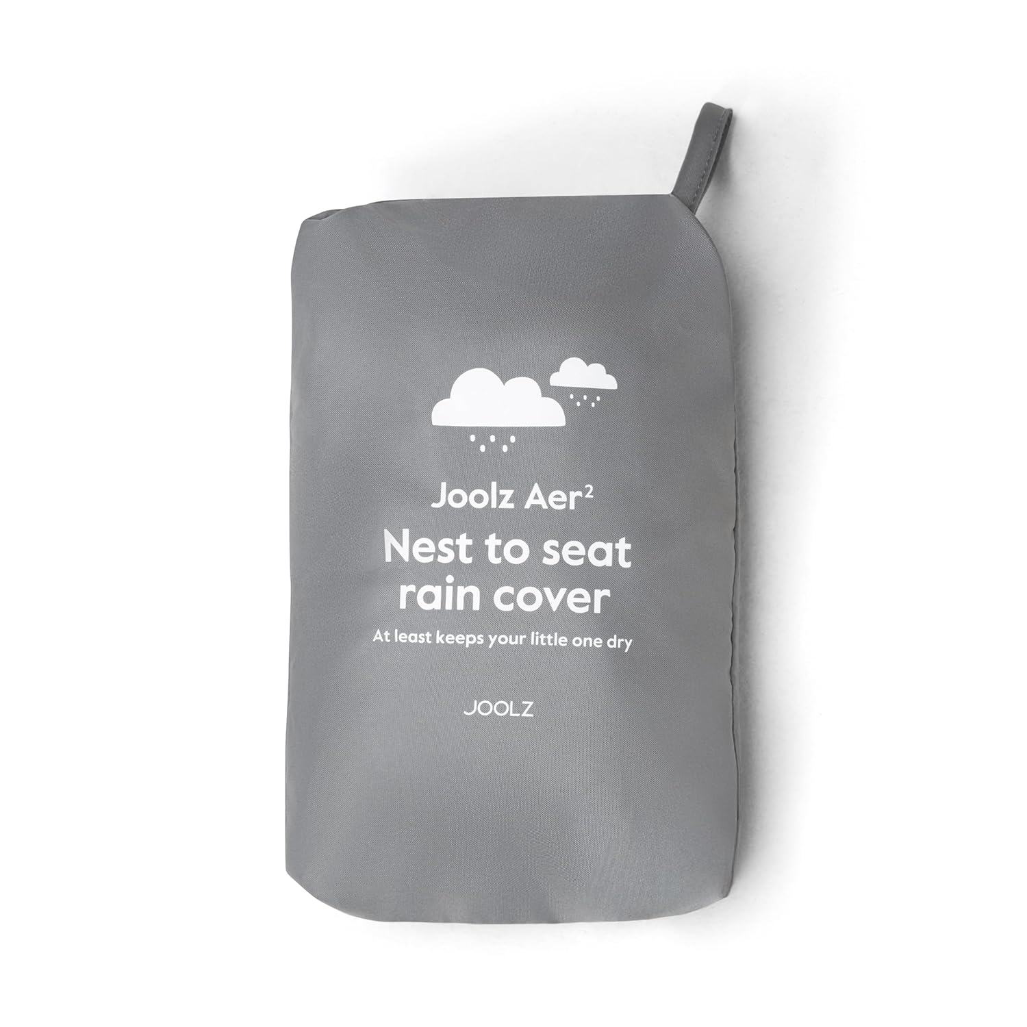 Joolz AER2 Nest to Seat Rain Cover – Waterproof & Windproof Stroller Accessory – Compact Weather Shield with Ventilation Window, Easy Adjustment & Storage Pocket – Clear Protection for Baby – Grey