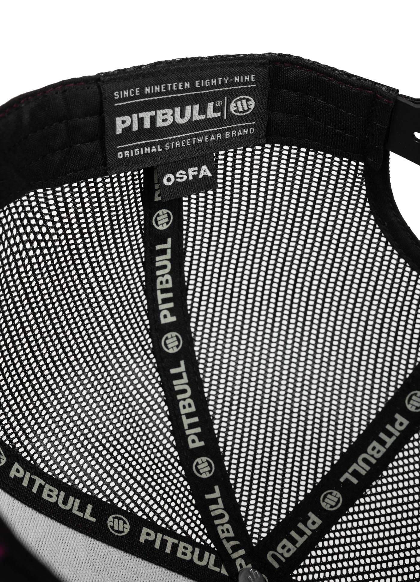 PITBULL Snapback Trucker Cap ORIGINAL 1989 – Mesh Cap Herren Damen, verstellbare Kappe, Flacher Schirm, Baseball Cap Streetwear, Unisex Freizeit