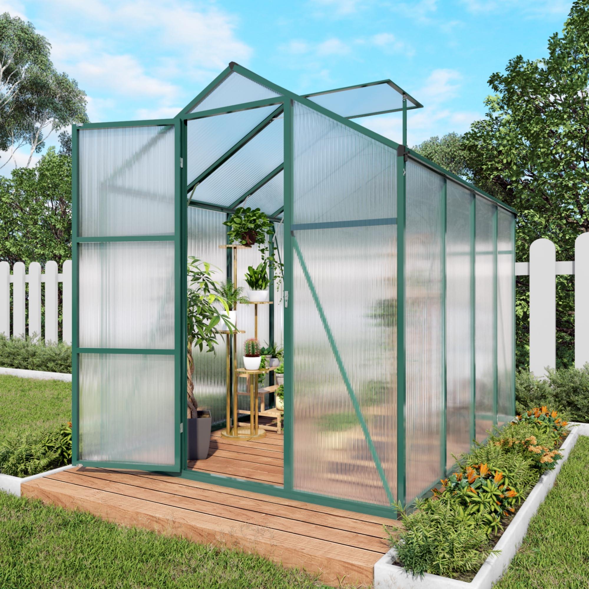 ビニールハウス Amazon.com : Vigo huseeo 86in High 6*8.2FT Greenhouse for Outdoors