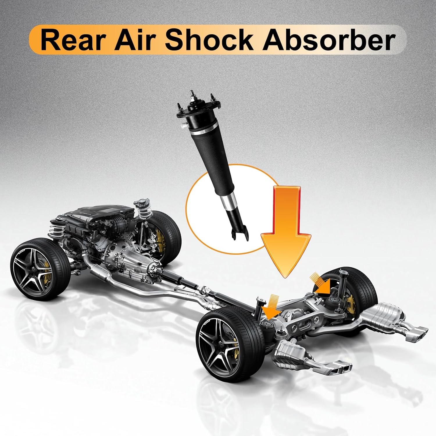 MILLISEC Rear Air Shock Absorber Compatible with 2004-2009 Cadillac SRX Car Air Struts OEM Replaces# 14145221, 19302764, 25736678, 21992495
