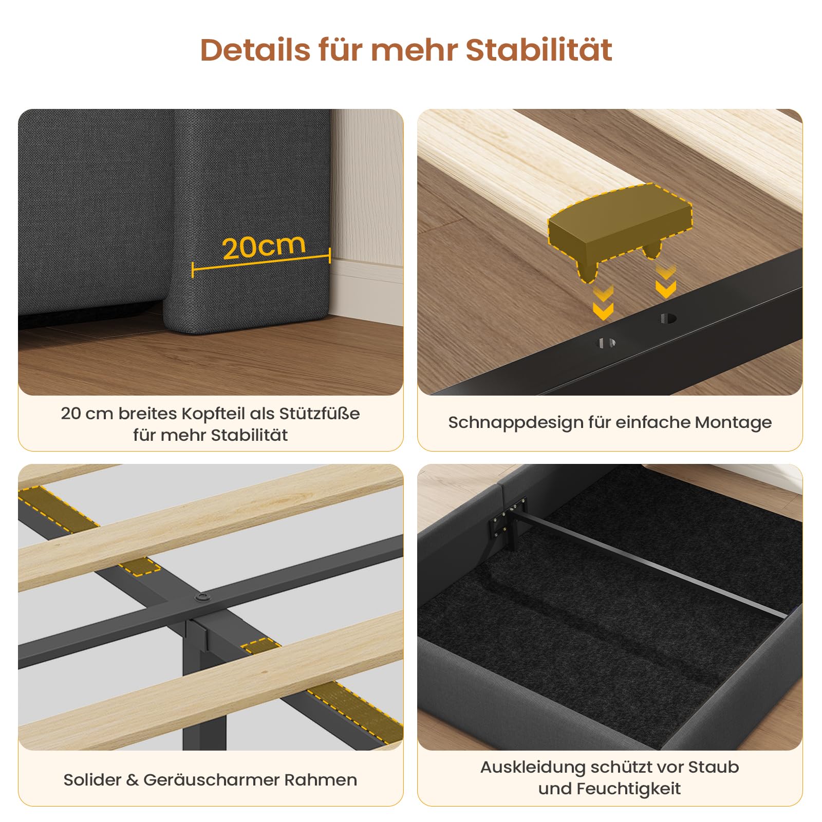 DICTAC Polsterbett 90x200 mit LED Beleuchtung und Steckdosenleiste Jugendbett 90x200 Einzelbett mit Lattenrost Bettgestell Erwachsene mit Stauraum Kopfteil,USB-Anschlüsse & Stauraum,Leinen,Dunkelgrau