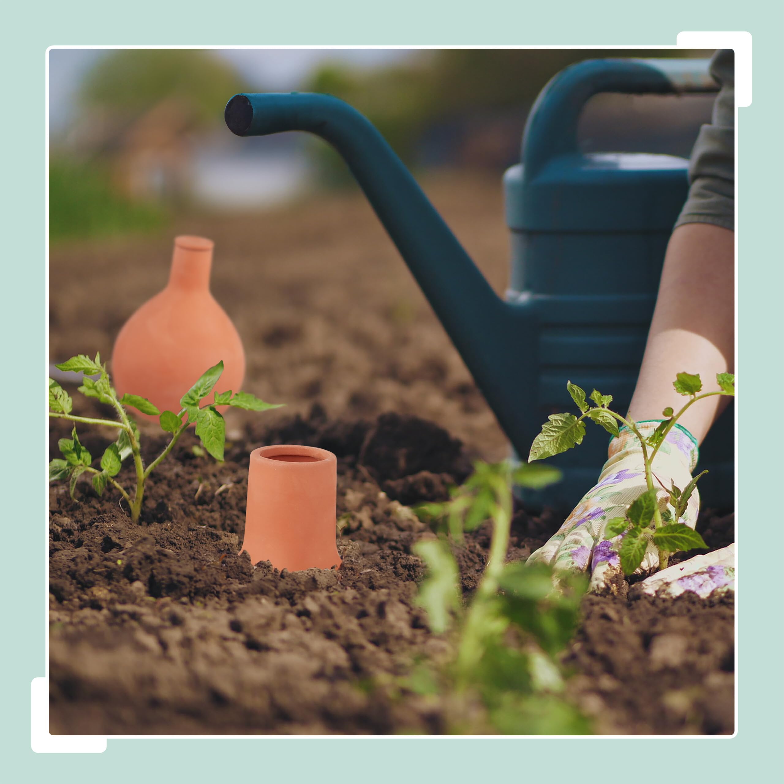 Relaxdays Olla d'arrosage, 7,5 l, céramique, Potager surélevé & Serre, Moins de Perte d'eau, Pot Terre Cuite, Terracotta