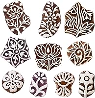 Vista 21 de Sellos de impresión de arcilla Urban Border Design Bloques de madera (juego de 10) Htag2157