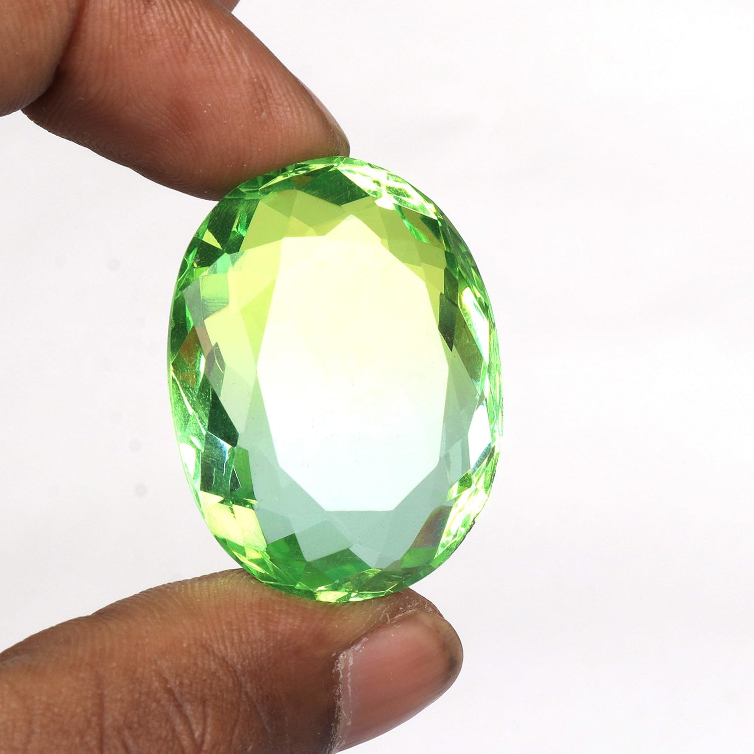 REAL-GEMS Loose Gemstone 103.20 Carat Multi Color Ametrine Oval Shaped Gemstone For Jewelry Making