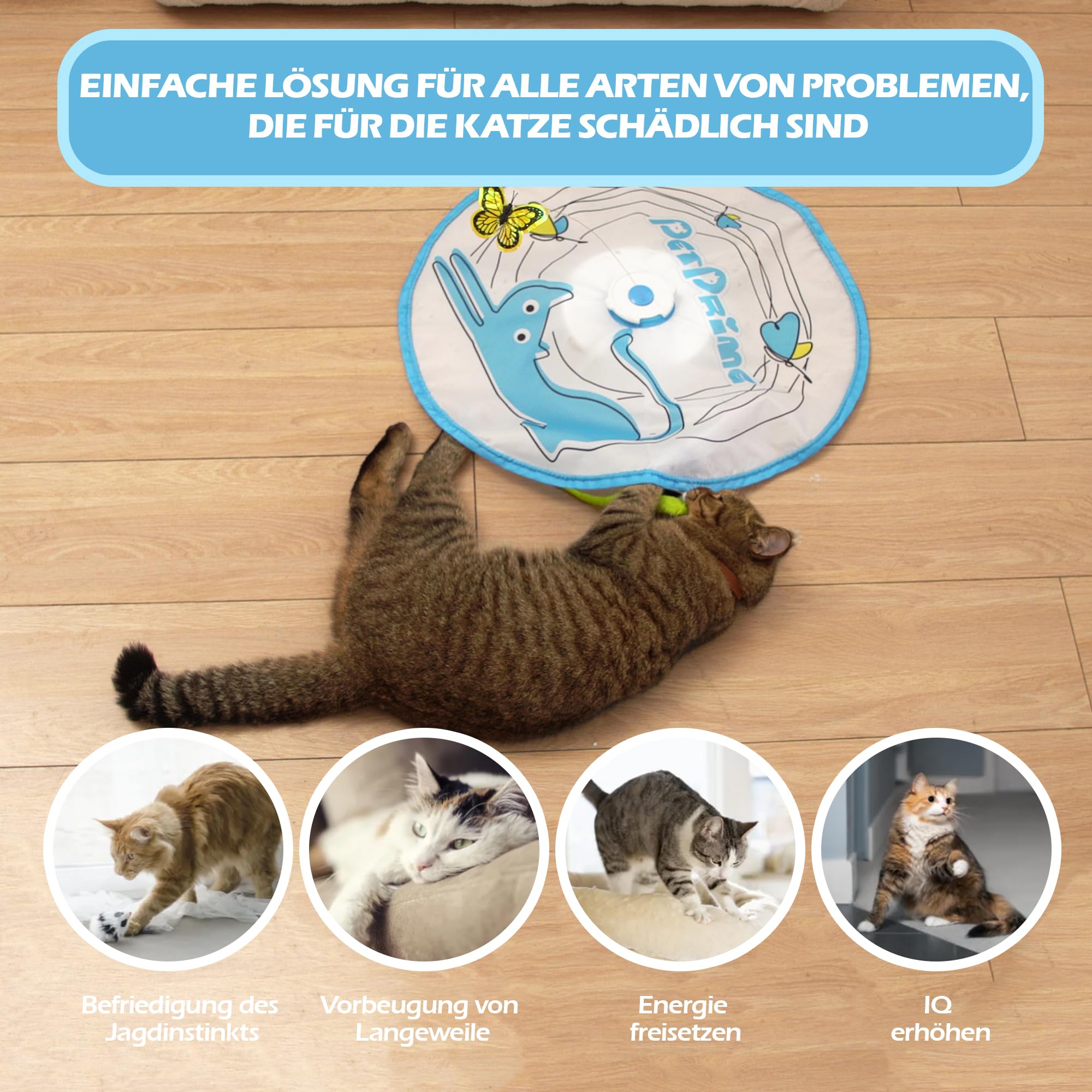 Pet Prime Automatisches Katzenspielzeug, Elektronisches Katzenspielzeug, Katze Schmetterling Spielzeug mit Federn und Schmetterlingen, Katzenpuzzle-Spielzeug, USB-aufladbar : Amazon.de: Haustier Pet Prime Automatisches Katzenspielzeug, Elektronisches Katzenspielzeug, Katze Schmetterling Spielzeug mit Federn und Schmetterlingen, Katzenpuzzle-Spielzeug, USB-aufladbar : Amazon.de: Haustier