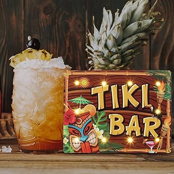 Amazon.com: Tiki Bar Sign Hawaiian Luau Party Decoration
