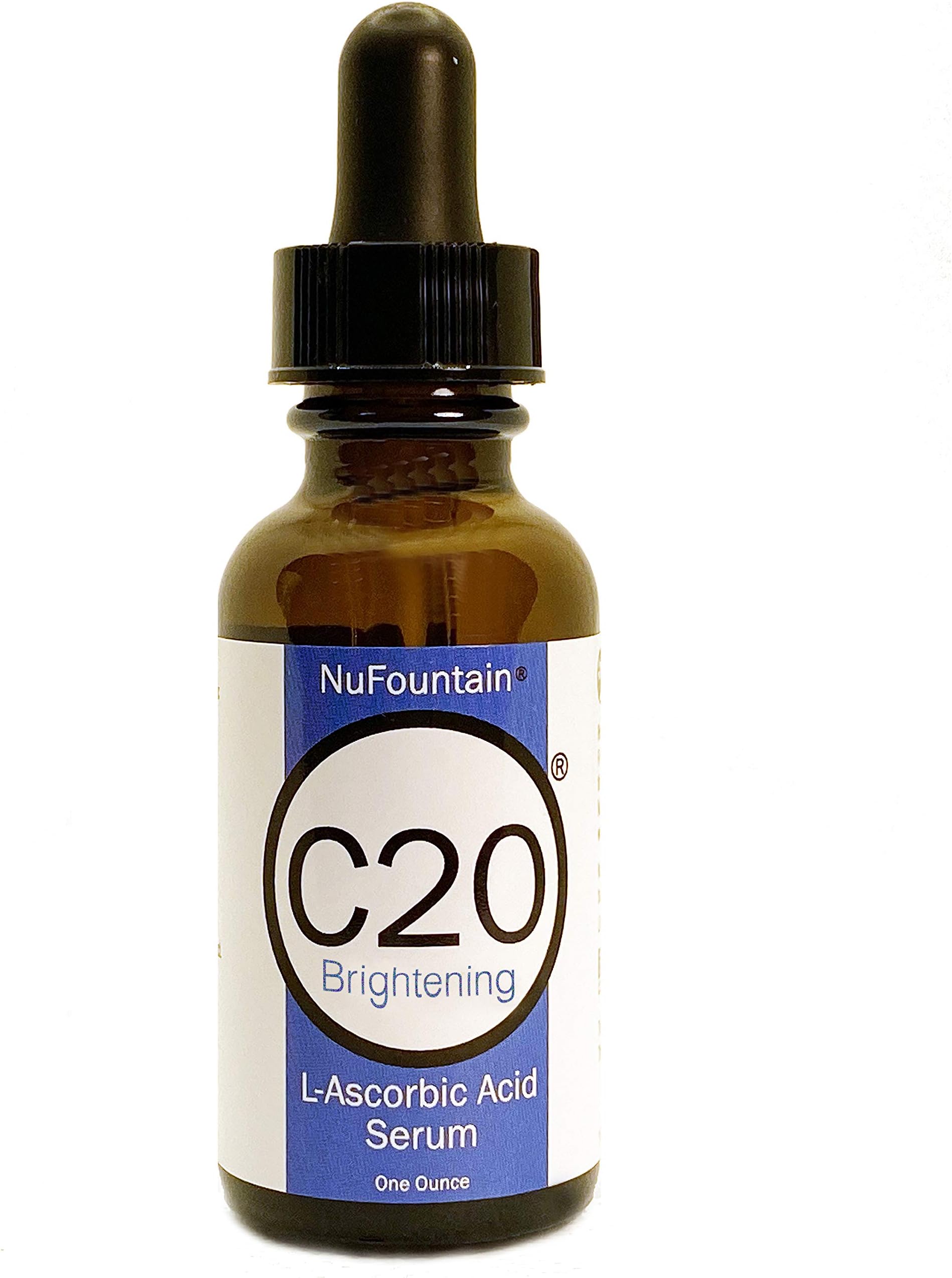 C20+Lightening from NuFountain. 20% Vitamin C, Niacinamide and Alpha Arbutin Serum for a Youthful, Glowing Complexion. Made Fresh When Ordered