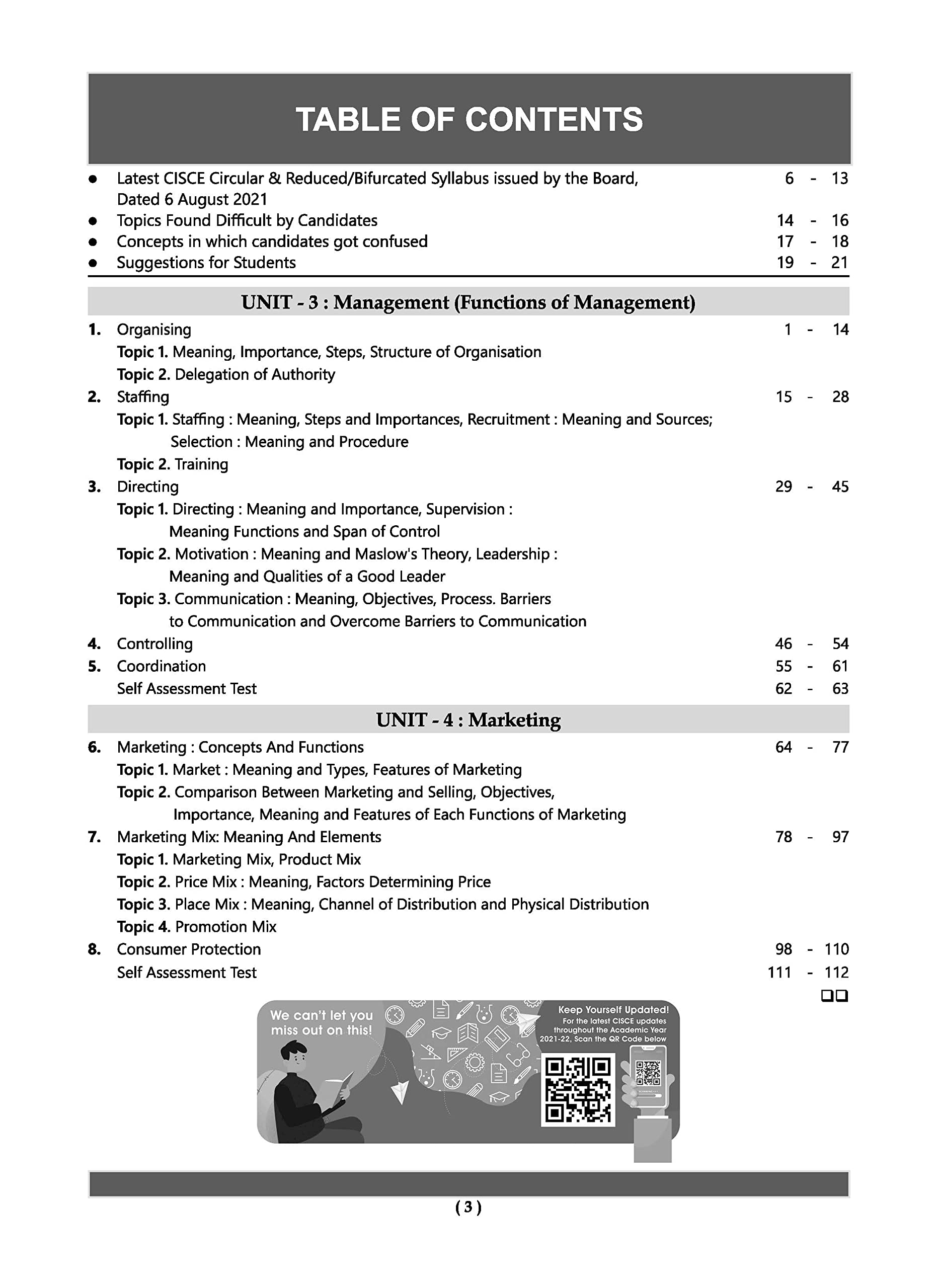 Oswaal ISC Chapter-wise & Topic-wise Question Bank For Semestar 2, Class 12,Commerce Book (For 2022 Exam) 1