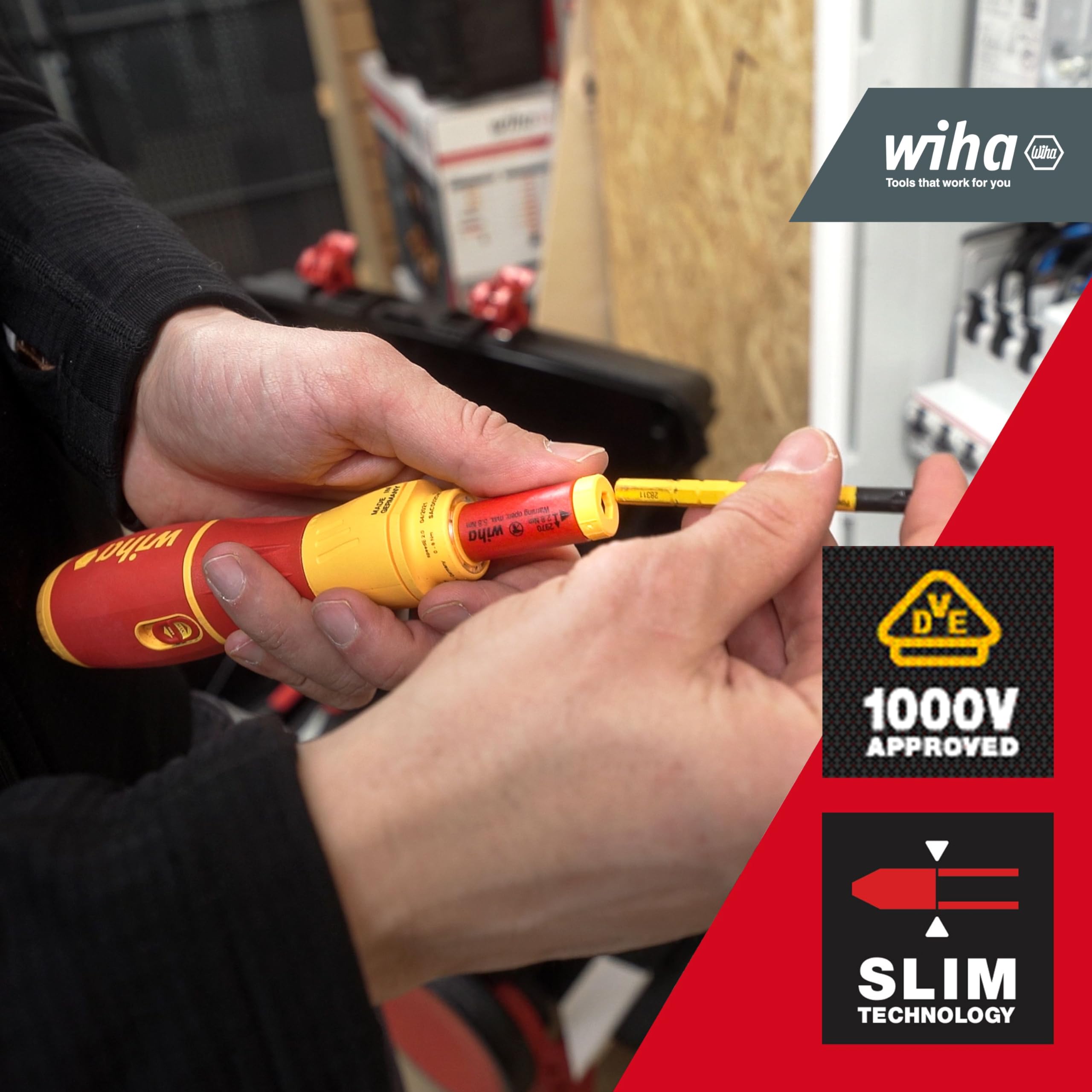 Wiha Drehmoment Set easyTorque Adapter electric für slimBits und slimVario Halter 5-teilig I Drehmoment-Adapter I 0,8-4,0 Nm I VDE geprüft (41479)