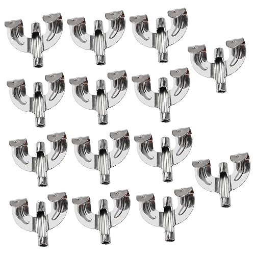 14Pcs Yootones Bass Drum Claw Hook Compatible with Bass Drum Percussion Instrument Replacement (Silver)