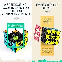 Vista 4 de Cubo de engranajes 3x3 con estructura de engranajes tridimensional, diseño de azulejos incrustados, cubo mágico 3x3x3, rompecabezas y juguetes