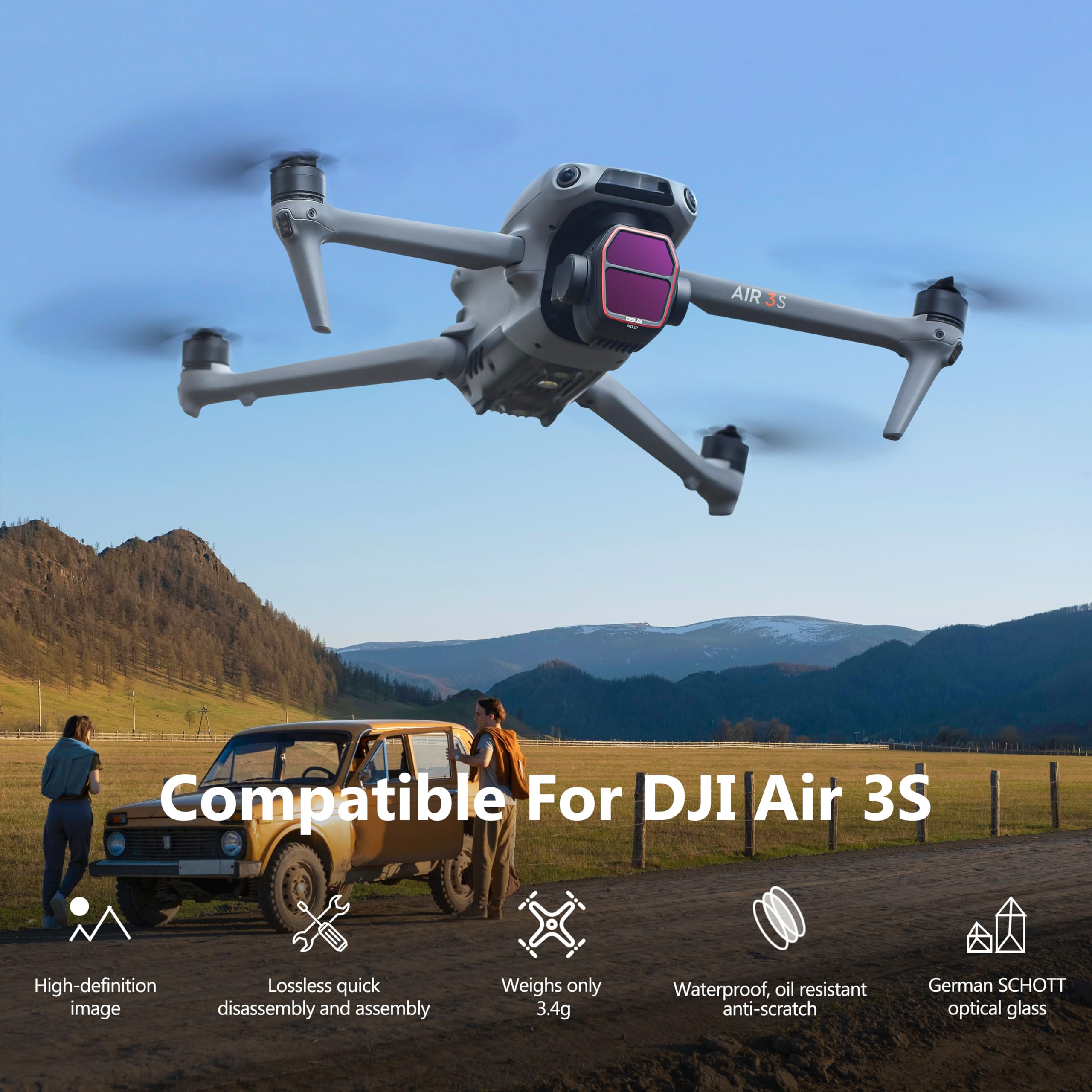 Set Filtro ND 6 Pezzi DJI Air 3S Accessori - Dettaglio