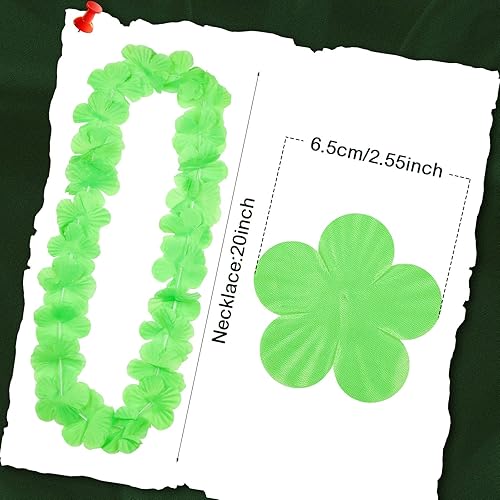 Miniatura 2 de 24 unidades de collar hawaiano Leis de flores tropicales Lei floral Luau decoraciones de fiesta collar de flores hawaianas collares Luau collares de