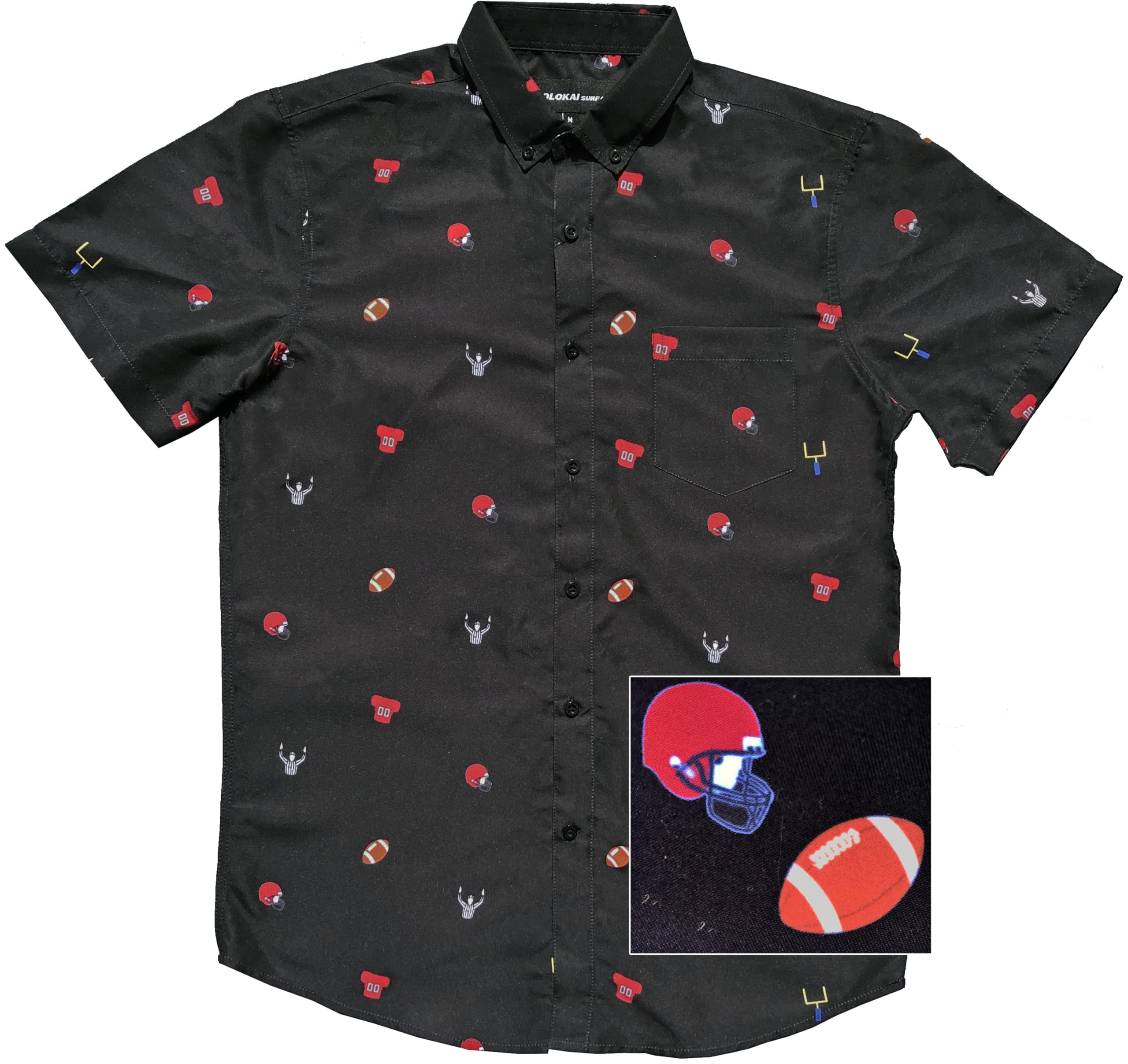 Molokai Surf Button Down Slim Fit Hawaiian Short Sleeve Shirts
