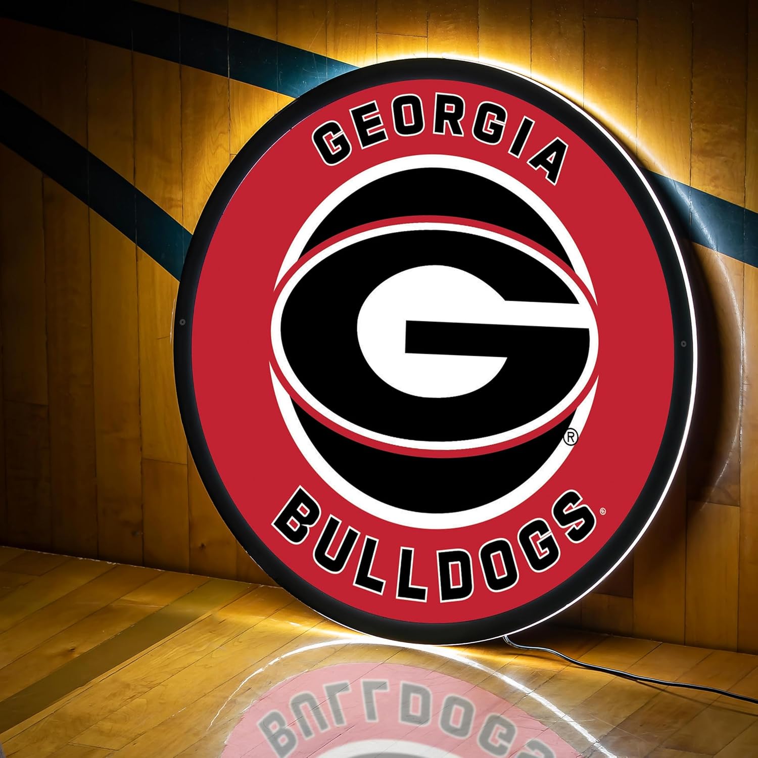 NCAA University of Georgia LED Light Signs College Sports Rectangle Tabletop Decor, Free-Standing Desk Night Light Lamp for Home, Office, Man Cave, Christmas Gift for Men, Women, Made in USA