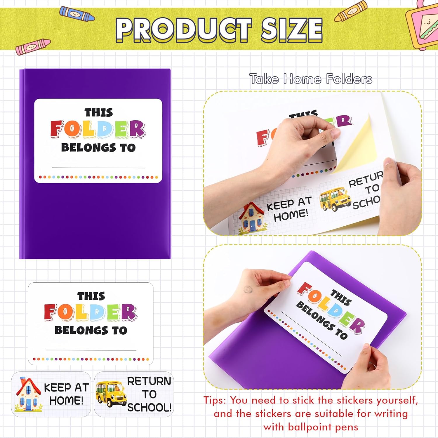Affrolling 24 Pack Take Home Folders with 2 Pockets Homework Privacy Folders for Students Heavy Duty Plastic School Classroom Connector Teachers Parents Communicator(Multicolor)