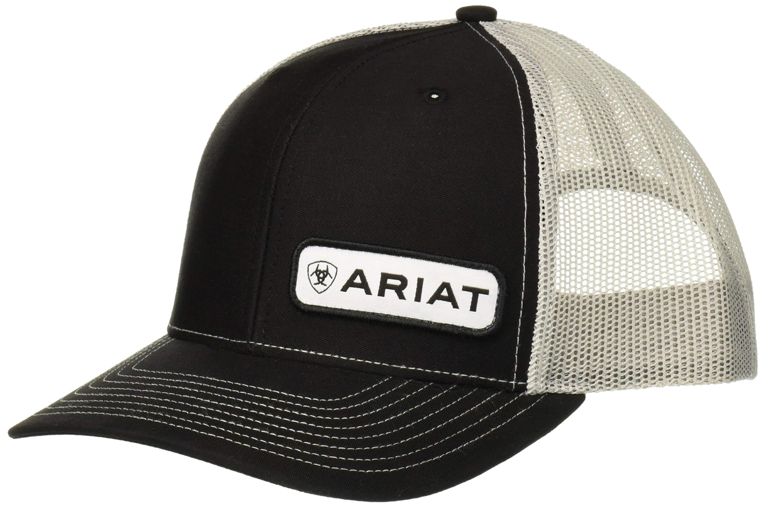 ARIAT - Cap Offset Name Patch Mesh Back Cap Mens One Size Black