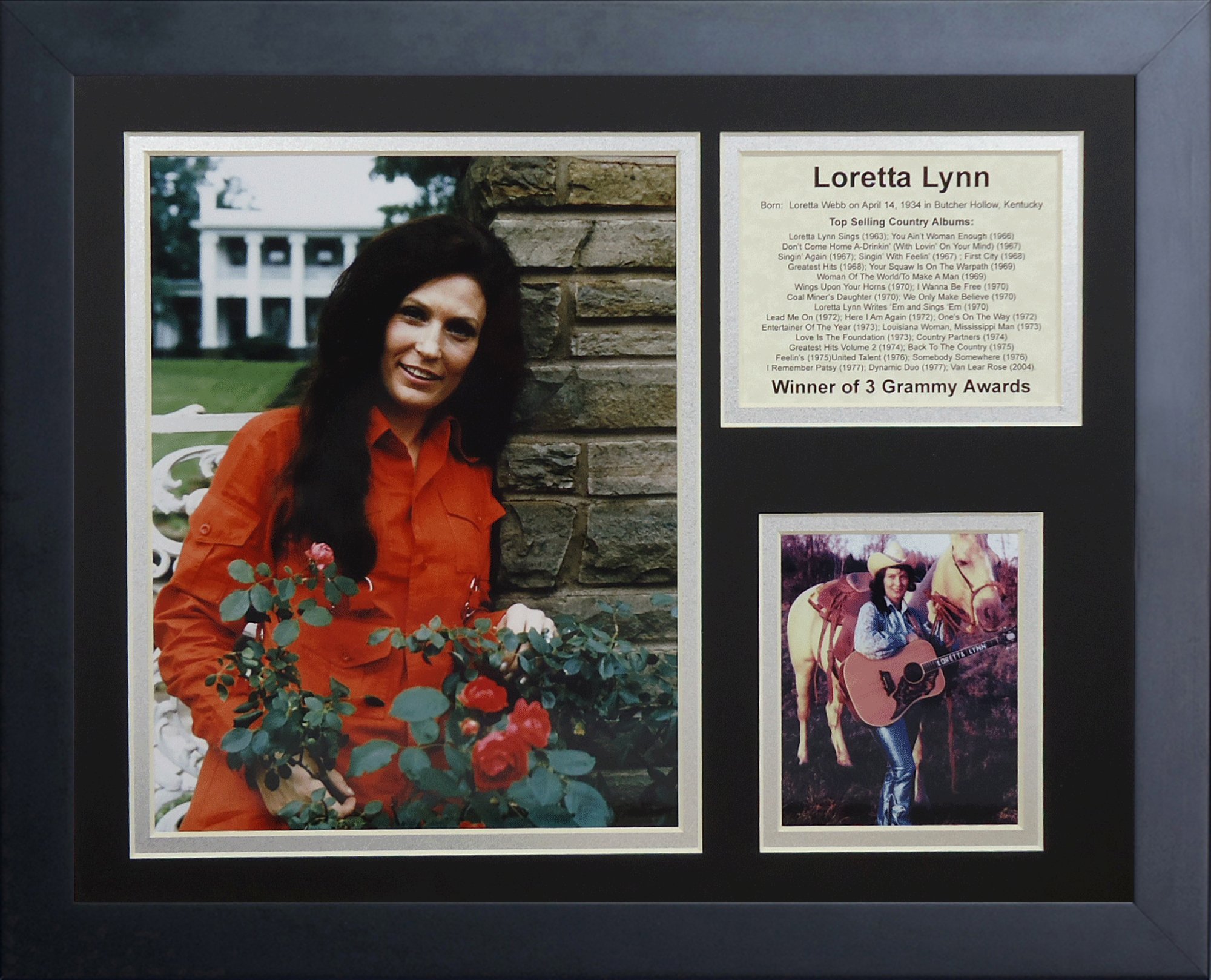 Loretta Lynn collage photo décor de salon vintage Legends Never Die