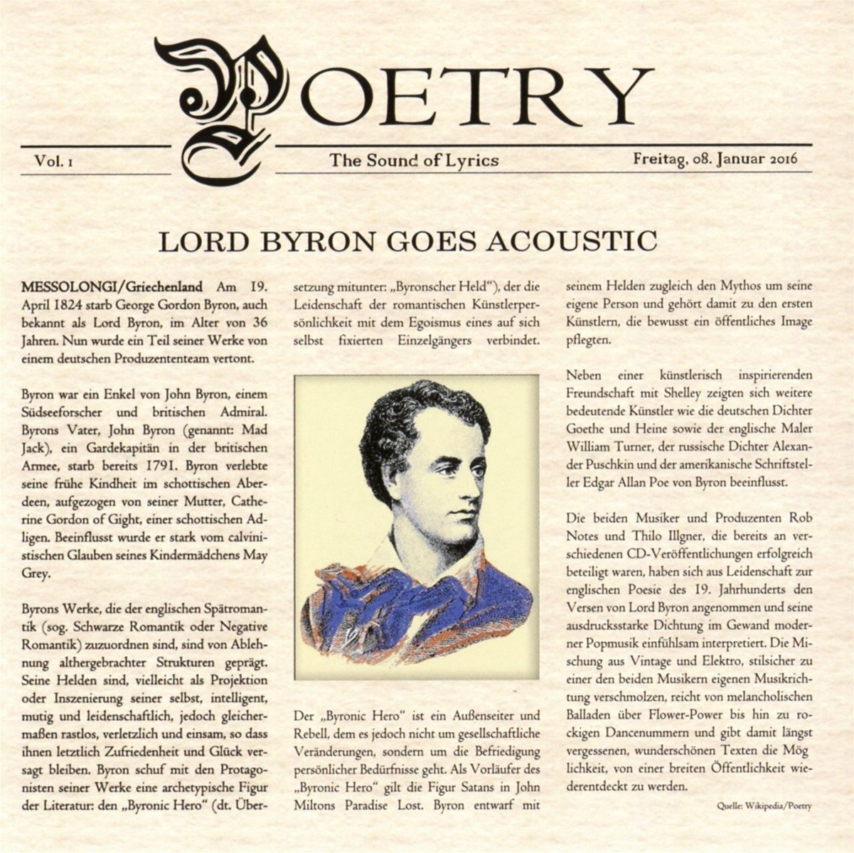 Lord Byron Goes Acoustic