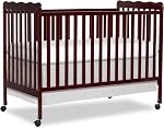 Dream On Me Carson Classique 3-in-1 Lit bébé convertible en gris d'acier, Fait de bois de pin durable, Finition non toxique, Livré avec roues verrouillables, Meubles de chambre de bébé en bois